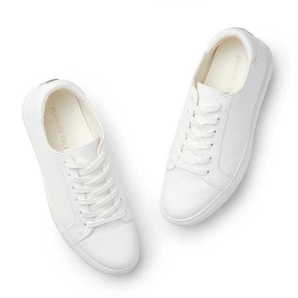Kenneth Cole Kip White Leather Sneakers - Picture 1 of 16